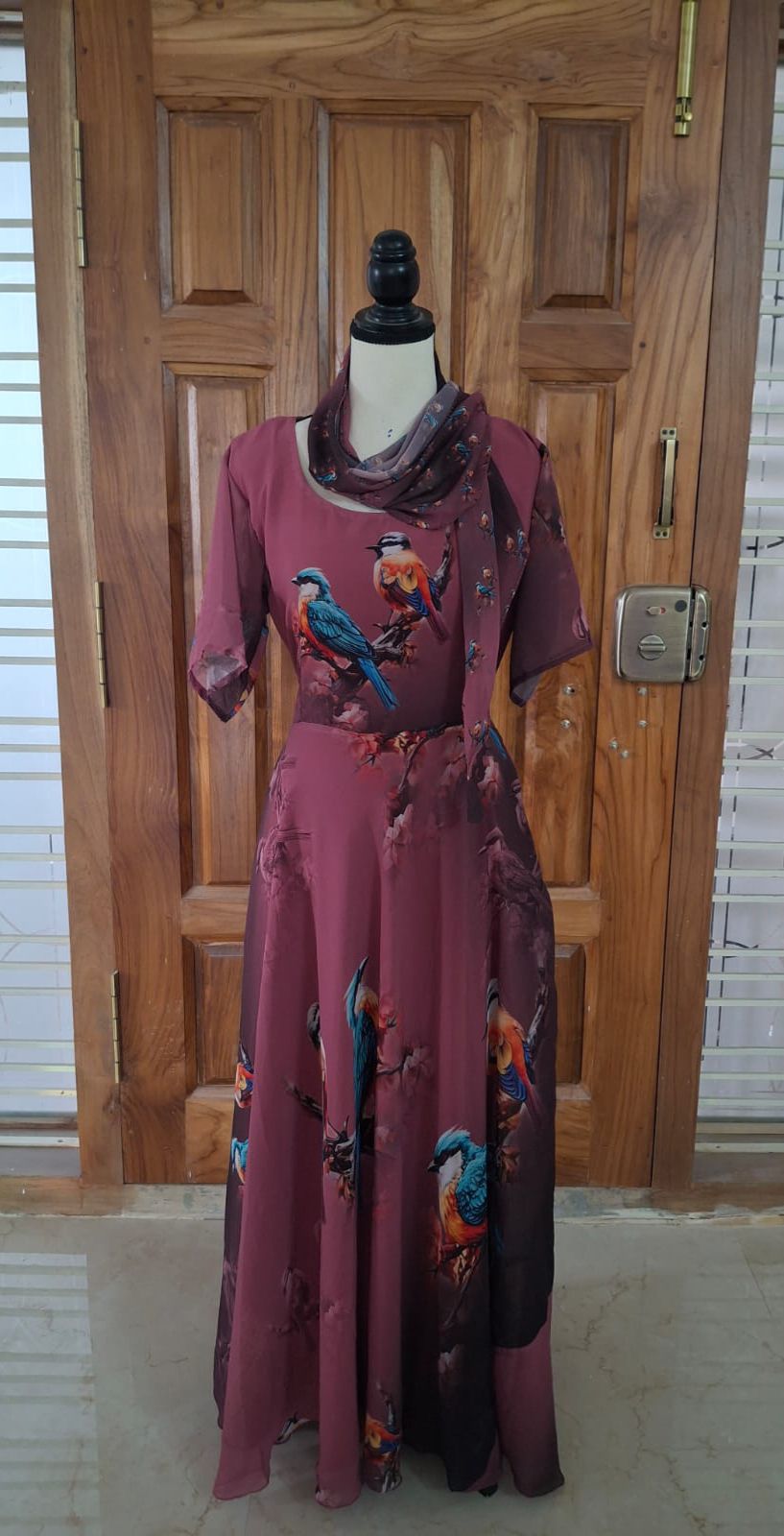 Cotton saree with indigo